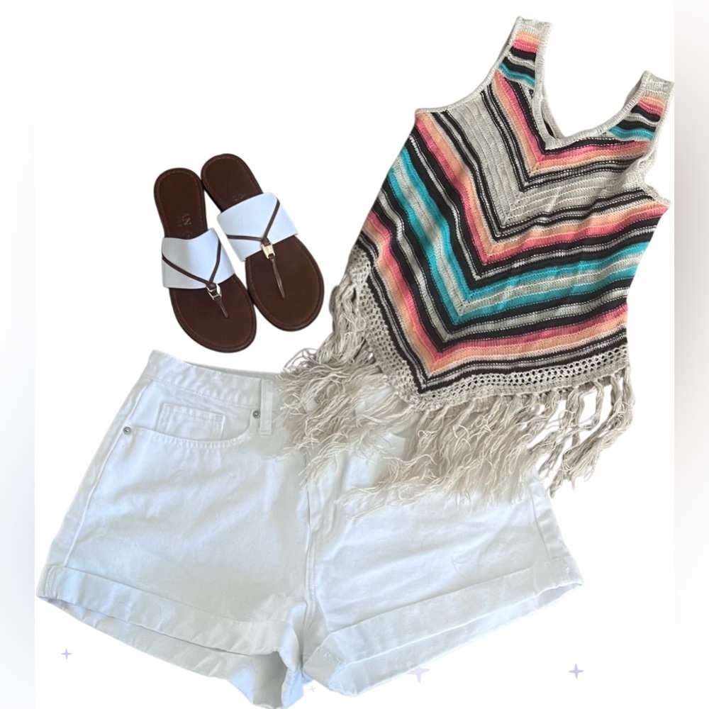 Wild fable Rolled White High Rise Mom Denim Shorts/12/31R